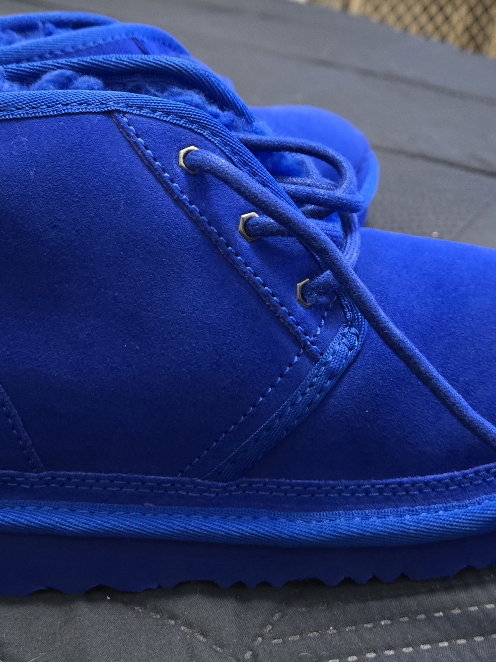 UGG Boys Girls Blue Neumel II Suede Chukka Boots Sz 2 youth S/N 1017320k - Picture 2 of 6